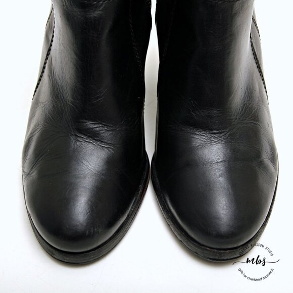 Frye Patty Buckle Side Zip Riding Heeled Booties - Picture 10 of 15